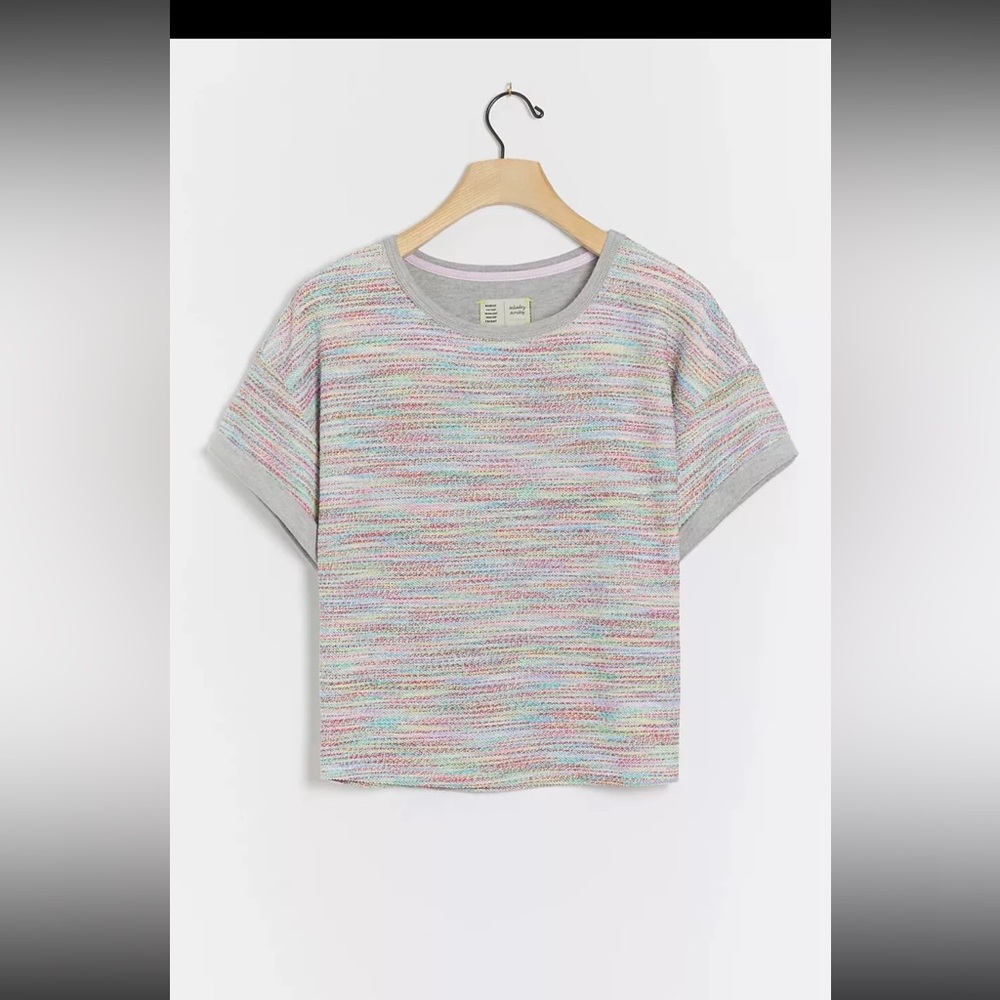 Saturday Sunday Anthropologie Aphra Space-Dyed Knit Top size small